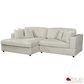 True Contemporary Ridgeway 105" Wide Small Sectional Sofa with Chaise in Minky Corduroy Fabric, image 6