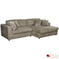 True Contemporary Ridgeway 105" Wide Small Sectional Sofa with Chaise in Minky Corduroy Fabric, image 4