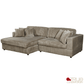 True Contemporary Ridgeway 105" Wide Small Sectional Sofa with Chaise in Minky Corduroy Fabric, image 2