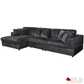 True Contemporary Ridgeway 139.5" Wide Medium Sectional Sofa with Chaise in Minky Corduroy Fabric, image 11