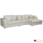 True Contemporary Ridgeway 139.5" Wide Medium Sectional Sofa with Chaise in Minky Corduroy Fabric, image 8