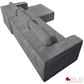 True Contemporary Sectional Solace 108.27" Wide Fabric Modular Boneless No-Assembly Compressed Floor L-Shaped Sectional Sofa - Available in 3 Colours