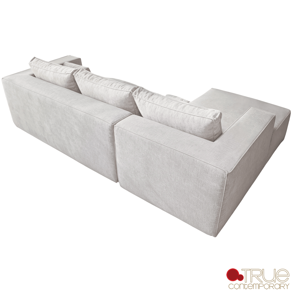 True Contemporary Sectional Solace 108.27" Wide Fabric Modular Boneless No-Assembly Compressed Floor L-Shaped Sectional Sofa - Available in 3 Colours