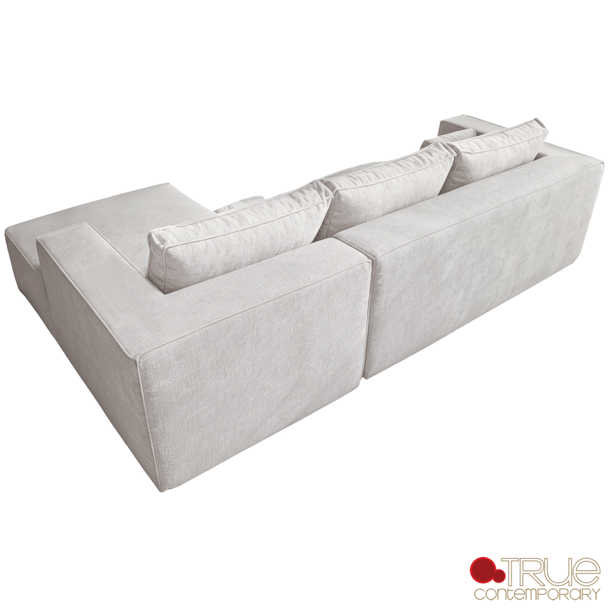 True Contemporary Sectional Solace 108.27" Wide Fabric Modular Boneless No-Assembly Compressed Floor L-Shaped Sectional Sofa - Available in 3 Colours
