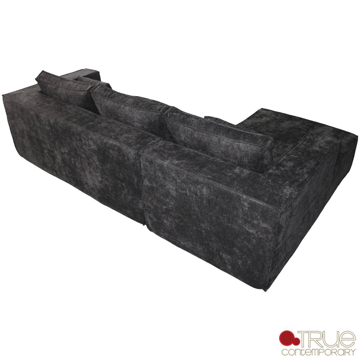 True Contemporary Sectional Solace 108.27" Wide Fabric Modular Boneless No-Assembly Compressed Floor L-Shaped Sectional Sofa - Available in 3 Colours