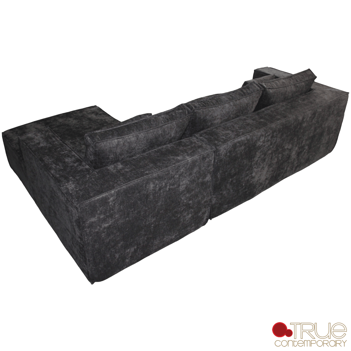 True Contemporary Sectional Solace 108.27" Wide Fabric Modular Boneless No-Assembly Compressed Floor L-Shaped Sectional Sofa - Available in 3 Colours