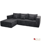 True Contemporary Sectional Solace 108.27" Wide Fabric Modular Boneless No-Assembly Compressed Floor L-Shaped Sectional Sofa - Available in 3 Colours