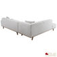 True Contemporary Sectional Sterling 120" Wide Tufted L-Shaped Sectional Sofa in Monique Oyster