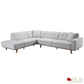 True Contemporary Sectional Sterling 120" Wide Tufted L-Shaped Sectional Sofa in Monique Oyster