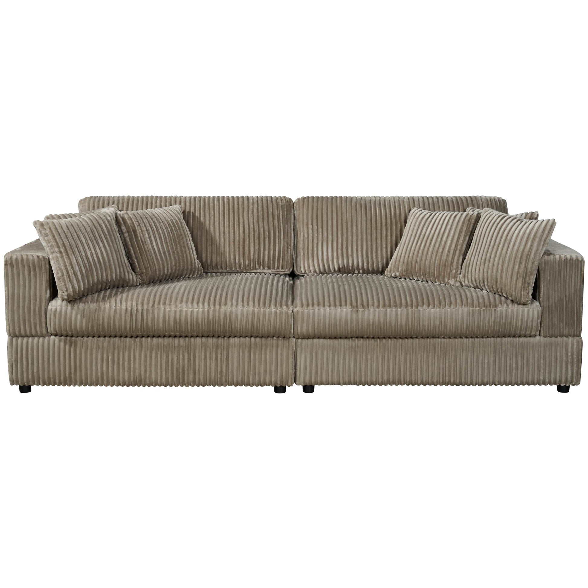 True Contemporary Ridgeway 105" Minky Corduroy Fabric 2 Seater Sofa, image 3