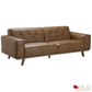 True Contemporary Sofa Set Sterling 2 Piece Tufted Sofa and Loveseat Set in Premium Tan Faux Leather