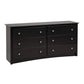 Prepac Sonoma Bedroom Black Sonoma 6 Drawer Dresser - Multiple Options Available