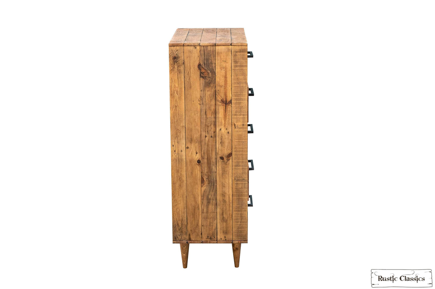 Rustic Classics Drawer Chest Cypress Reclaimed Wood 5 Drawer Chest in Spice