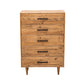 Rustic Classics Drawer Chest Cypress Reclaimed Wood 5 Drawer Chest in Spice
