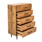 Rustic Classics Drawer Chest Cypress Reclaimed Wood 5 Drawer Chest in Spice