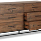 Rustic Classics Dresser Blackcomb Reclaimed Wood and Metal 6 Drawer Dresser in Coffee Bean