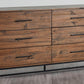 Rustic Classics Dresser Blackcomb Reclaimed Wood and Metal 6 Drawer Dresser in Coffee Bean