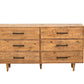 Rustic Classics Dresser Cypress Reclaimed Wood 6 Drawer Dresser in Spice