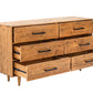 Rustic Classics Dresser Cypress Reclaimed Wood 6 Drawer Dresser in Spice