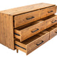 Rustic Classics Dresser Cypress Reclaimed Wood 6 Drawer Dresser in Spice