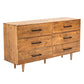 Rustic Classics Dresser Cypress Reclaimed Wood 6 Drawer Dresser in Spice