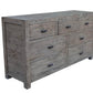 Rustic Classics Dresser Whistler Reclaimed Wood 7 Drawer Dresser in Grey