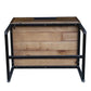 Rustic Classics Nightstand Blackcomb Reclaimed Wood and Metal 1 Drawer Nightstand in Coffee Bean