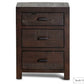 Rustic Classics Nightstand Whistler Reclaimed Wood 3 Drawer Nightstand in Brown