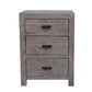 Rustic Classics Nightstand Whistler Reclaimed Wood 3 Drawer Nightstand in Grey