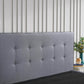 True Contemporary Bed Drew Grey Tufted Linen Platform Bed - Available in 3 Sizes