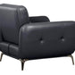 True Contemporary Chair William Tufted Faux Leather Chair - Available in 2 Colours