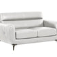 True Contemporary Loveseat William Tufted Faux Leather Loveseat - Available in 2 Colours