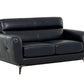 True Contemporary Loveseat William Tufted Faux Leather Loveseat - Available in 2 Colours
