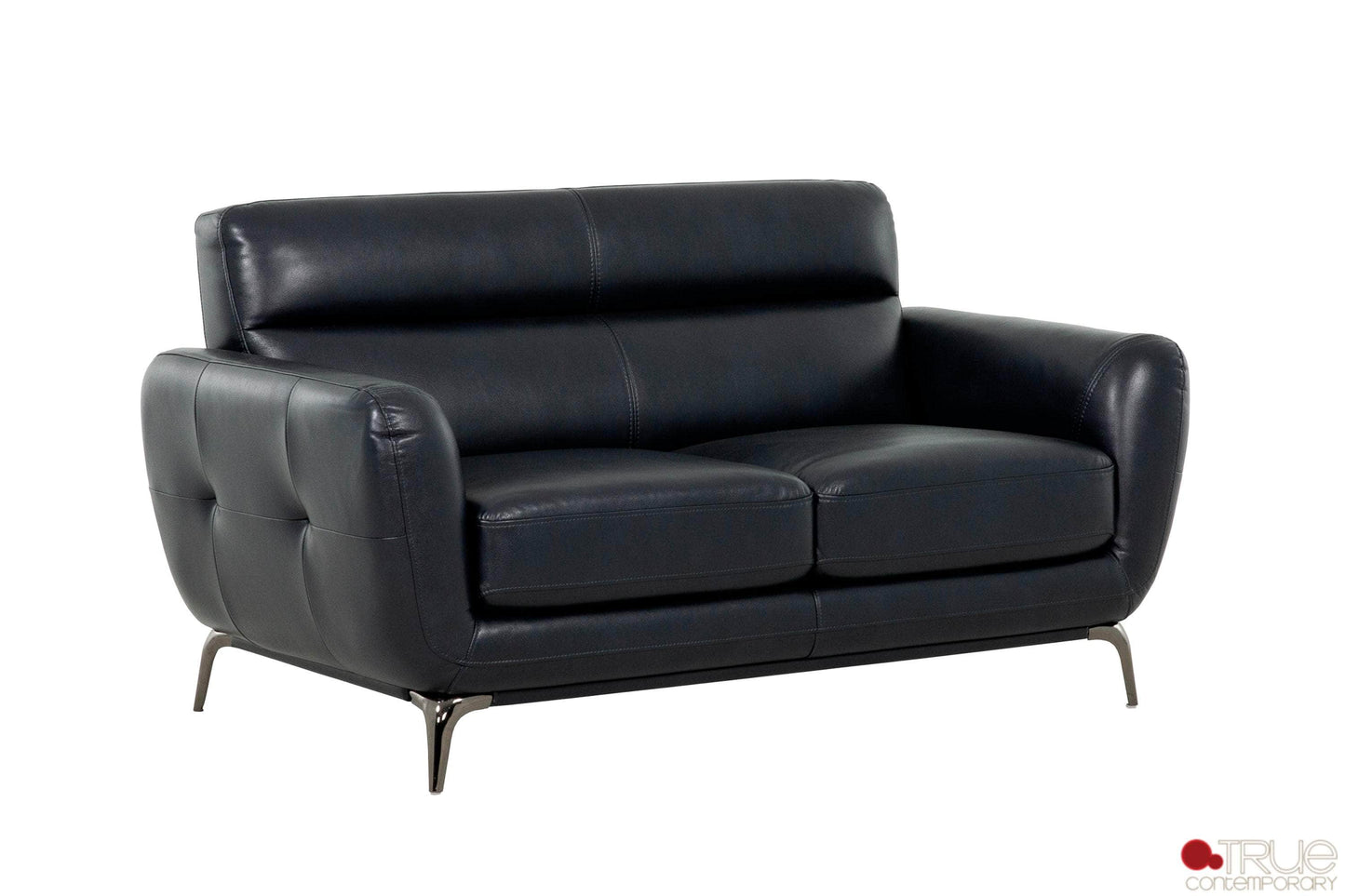True Contemporary Loveseat William Tufted Faux Leather Loveseat - Available in 2 Colours