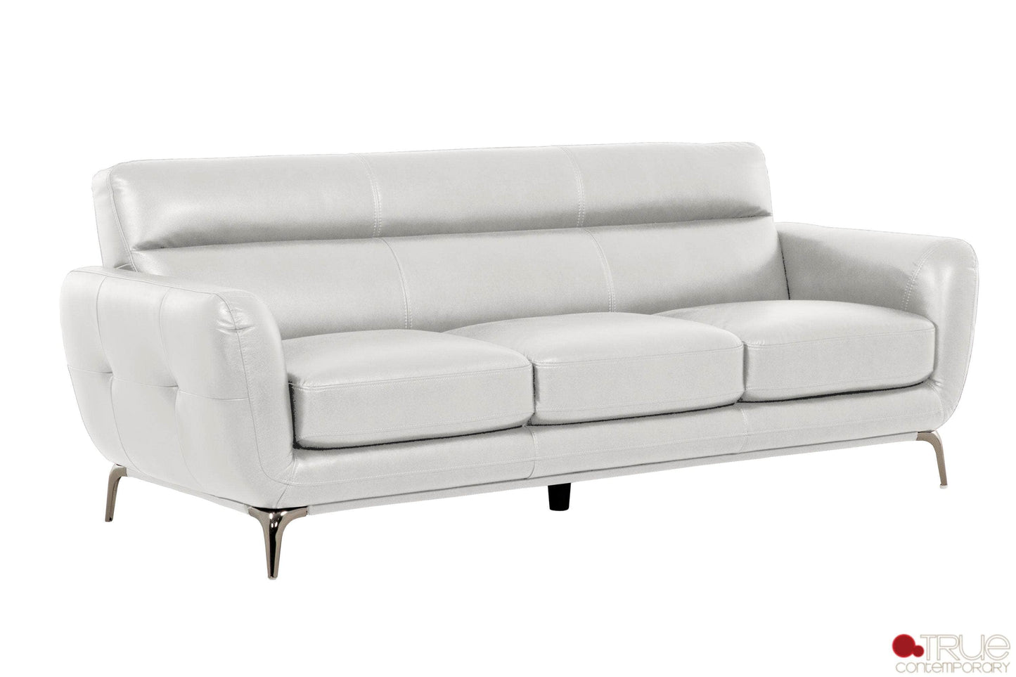 True Contemporary Sofa Set William 2 Piece Tufted Faux Leather Sofa and Loveseat Set - Available in 2 Colours