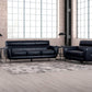 True Contemporary Sofa Set William 2 Piece Tufted Faux Leather Sofa and Loveseat Set - Available in 2 Colours