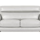 True Contemporary Sofa Set William 2 Piece Tufted Faux Leather Sofa and Loveseat Set - Available in 2 Colours
