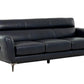 True Contemporary Sofa Set William 3 Piece Tufted Faux Leather Sofa and Loveseat Set - Available in 2 Colours