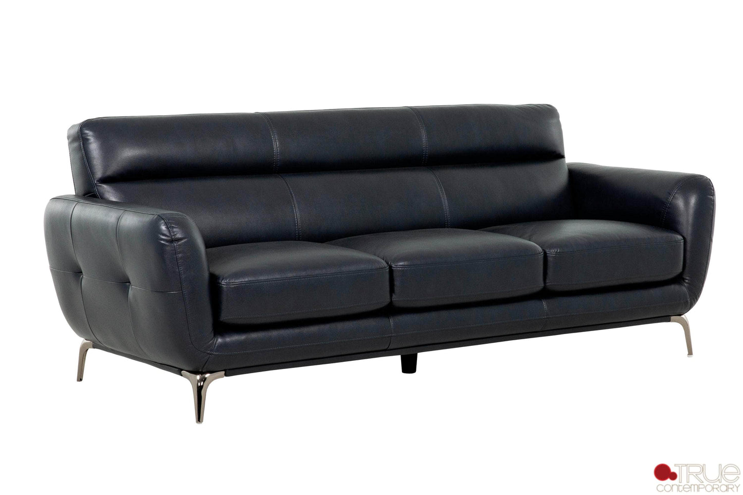 True Contemporary Sofa Set William 3 Piece Tufted Faux Leather Sofa and Loveseat Set - Available in 2 Colours