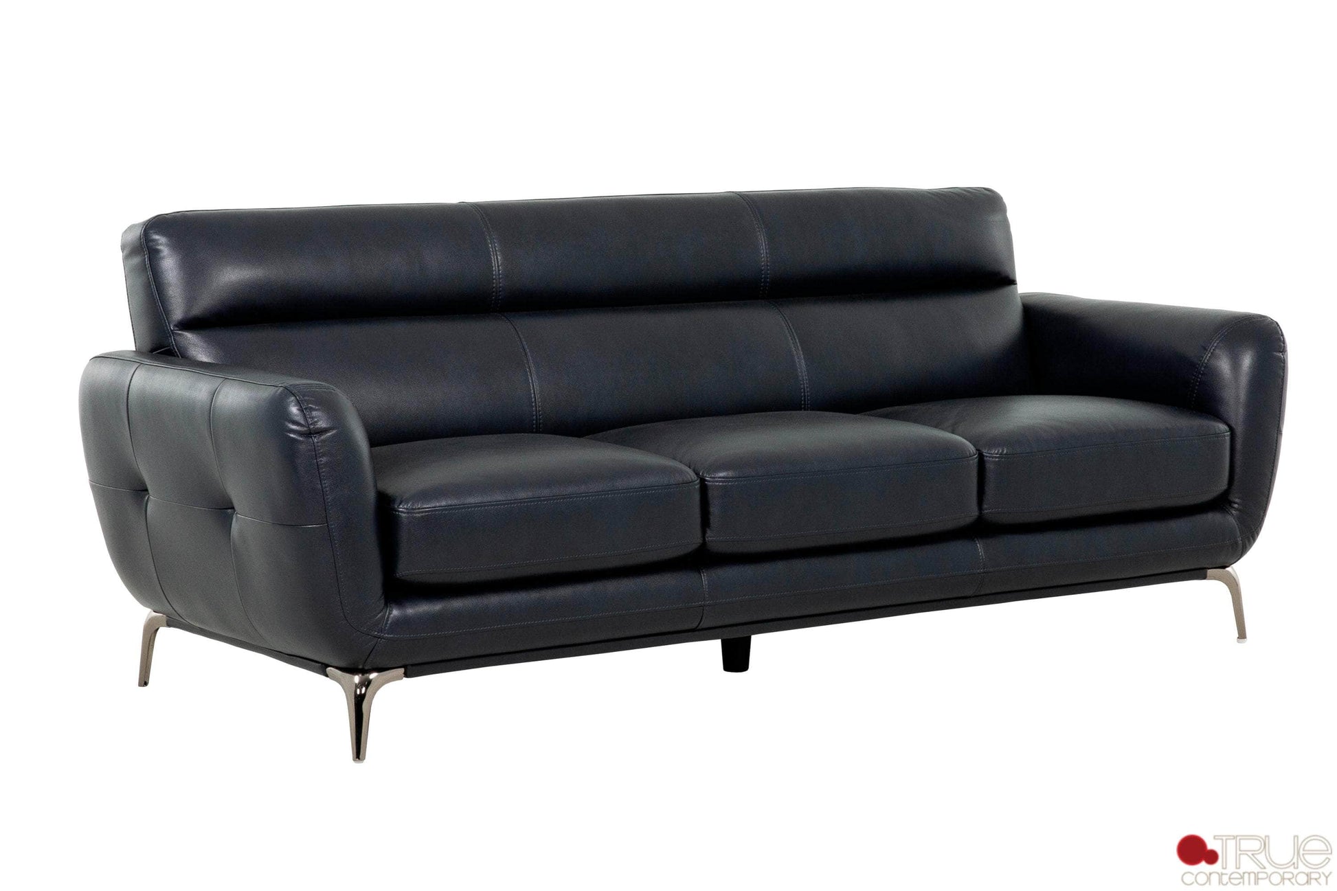 True Contemporary Sofa Set William 3 Piece Tufted Faux Leather Sofa and Loveseat Set - Available in 2 Colours
